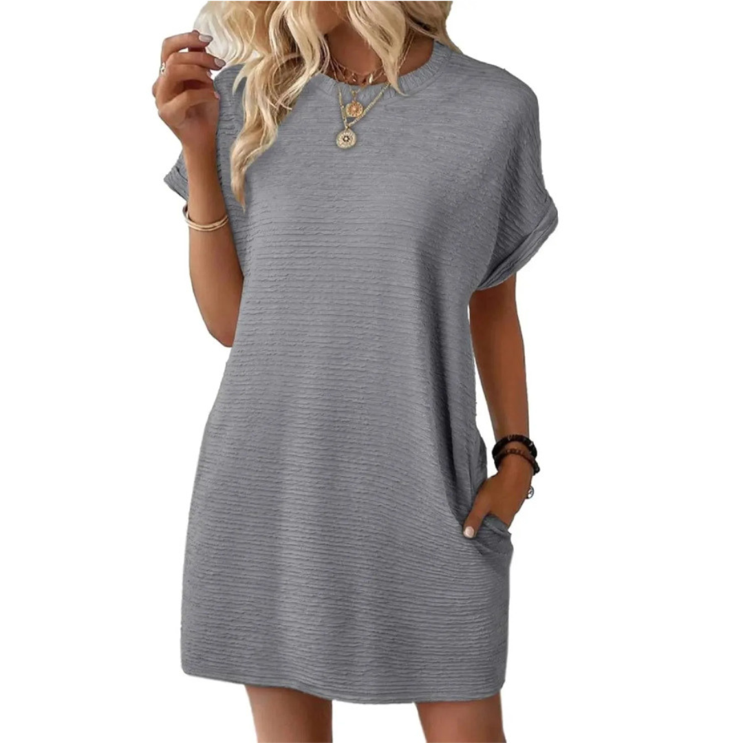 Evasha – Casual Round Neck Summer Dress
