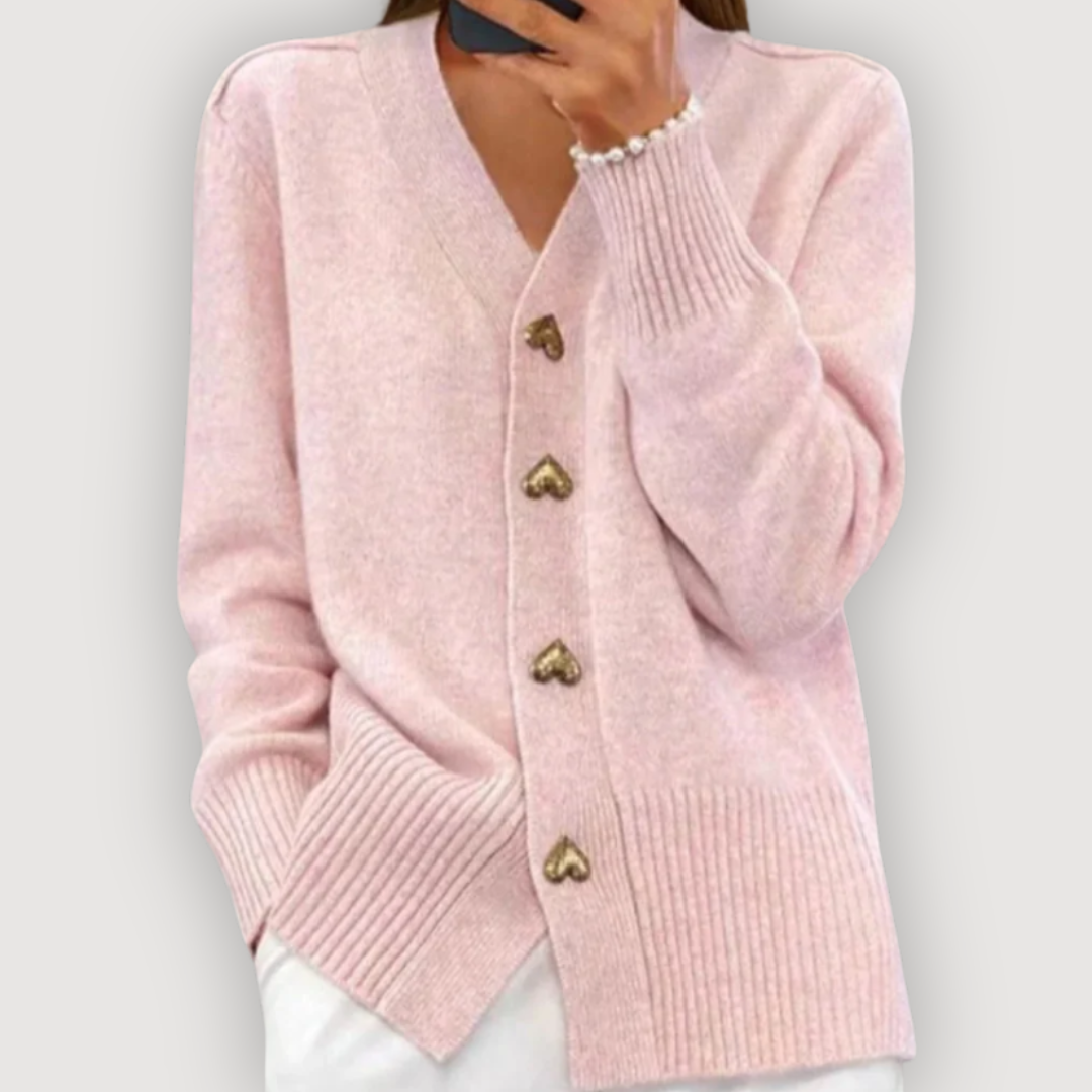Bella | Heart Button Cardigan