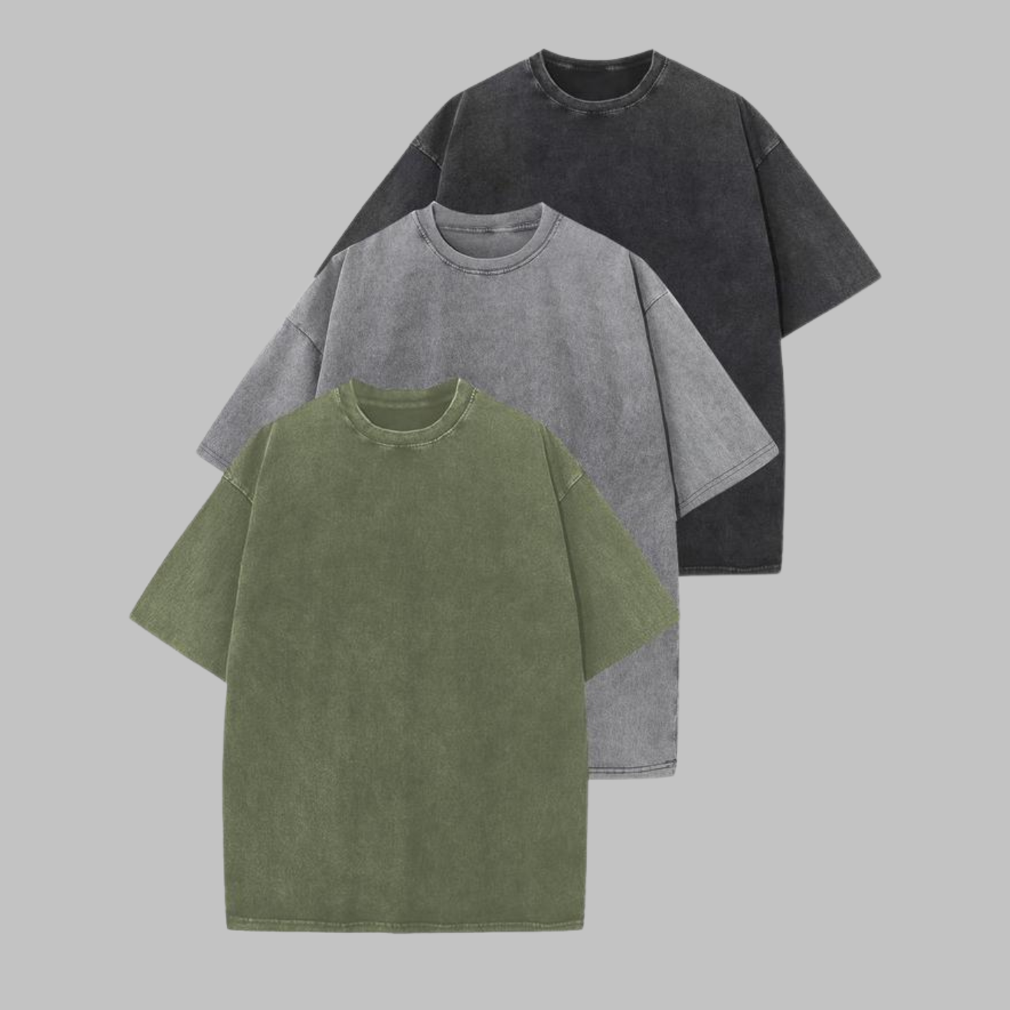 Afina | Women Casual Oversized Wash Crew Neck Unisex Shirt