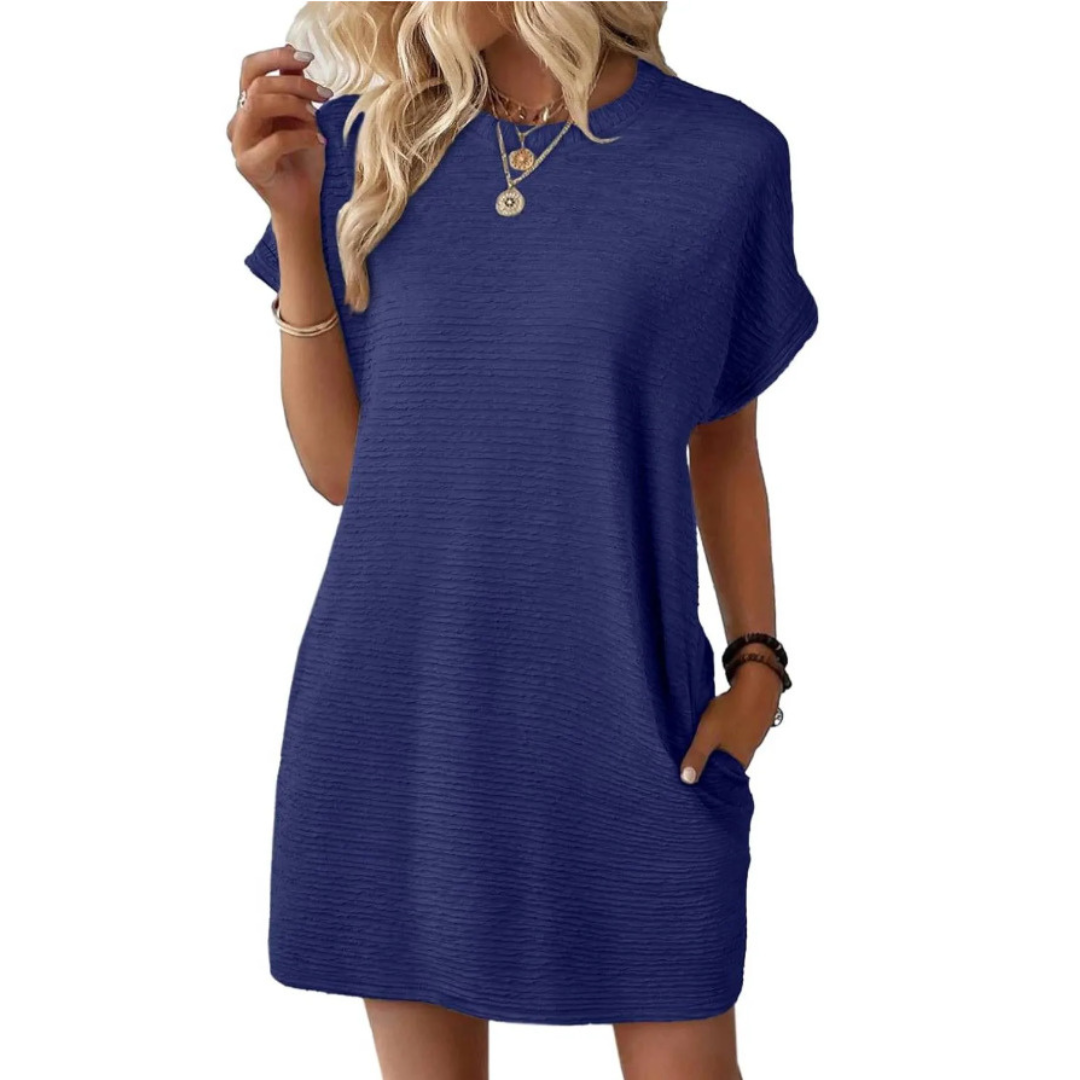 Evasha – Casual Round Neck Summer Dress