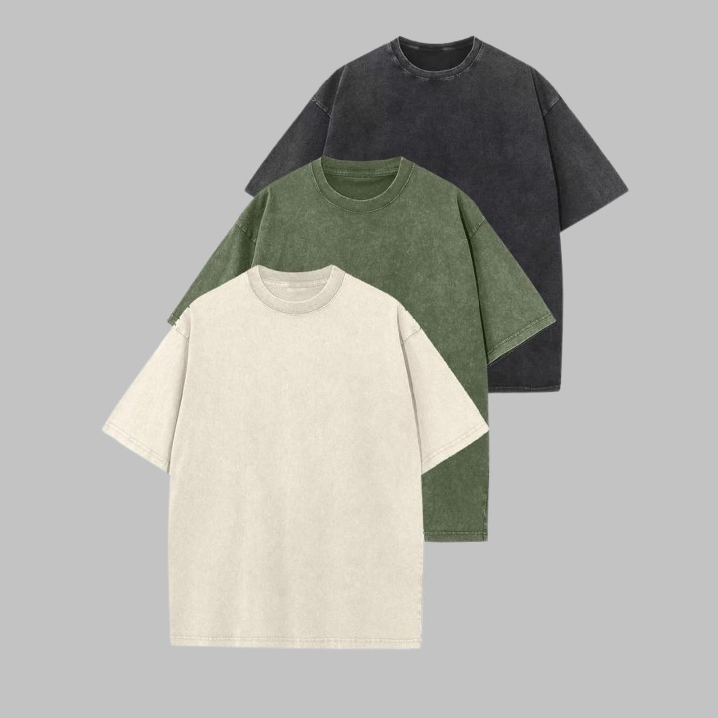 Afina | Women Casual Oversized Wash Crew Neck Unisex Shirt