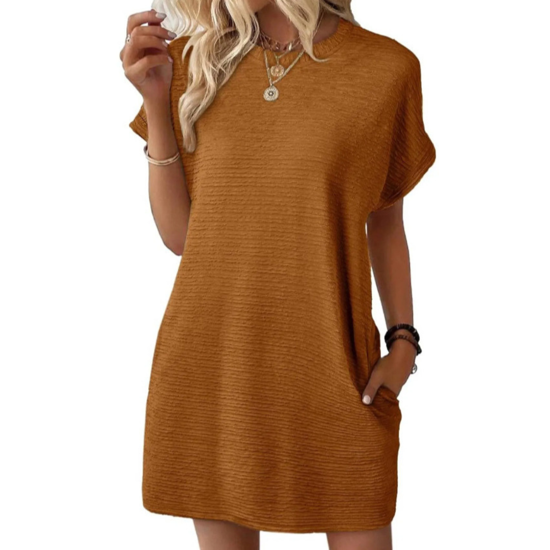 Evasha – Casual Round Neck Summer Dress