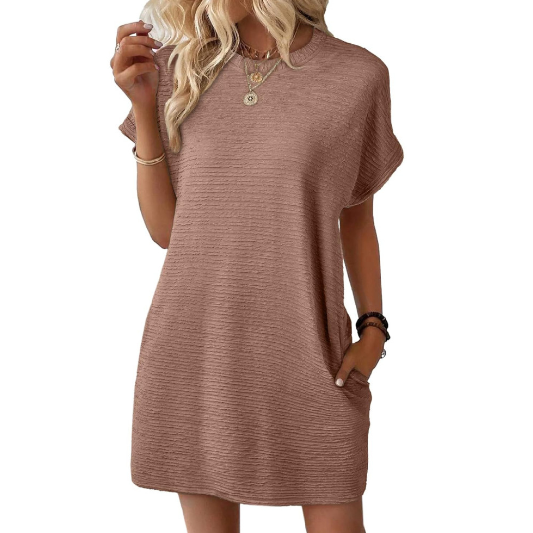Evasha – Casual Round Neck Summer Dress