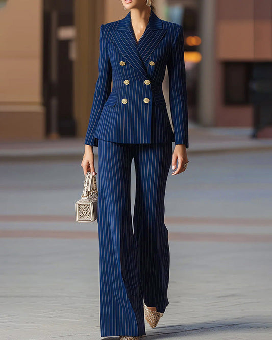 Vivky | Smart Casual Stripe Matching Set