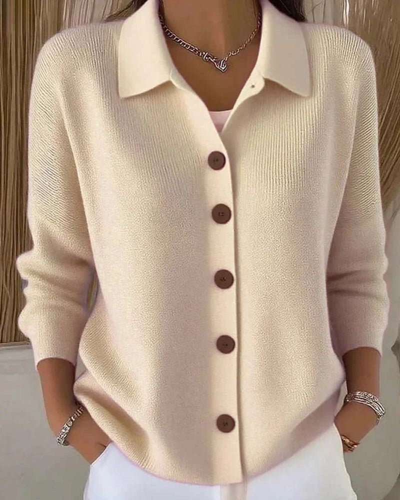 Pia | Classic Casual Button Knit Cardigan