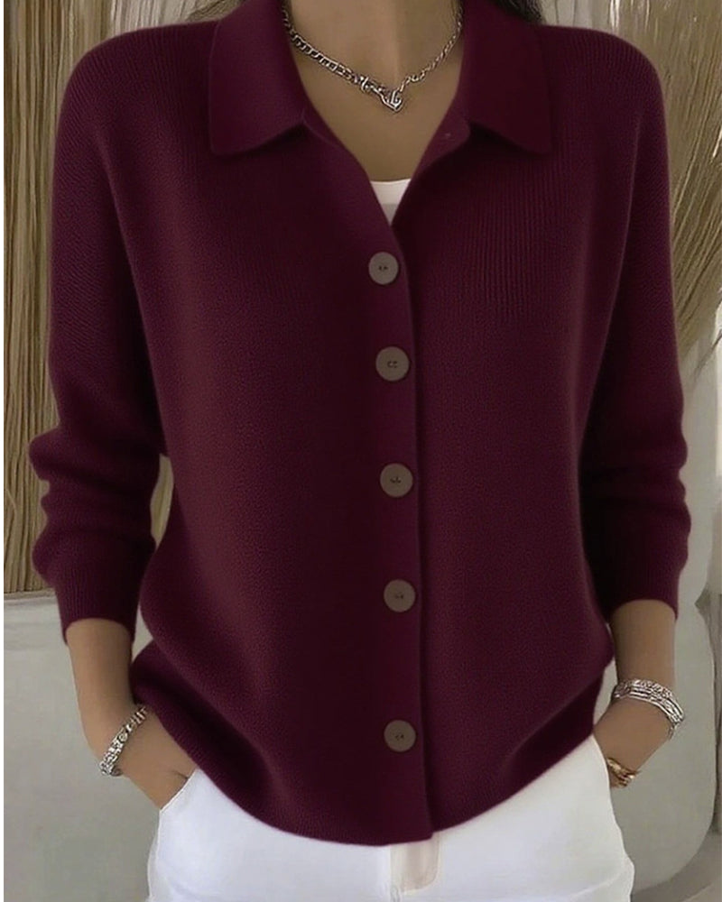 Pia | Classic Casual Button Knit Cardigan
