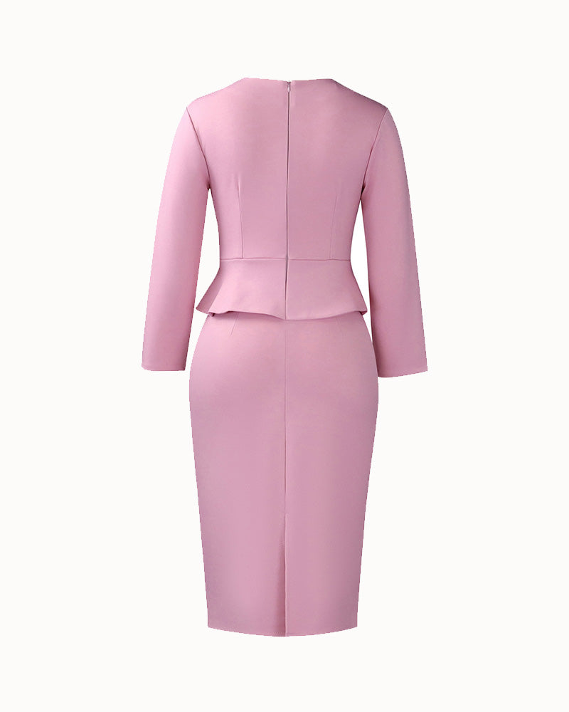 Daisy | Elegant 3D Floral Bodycon Pencil Dress